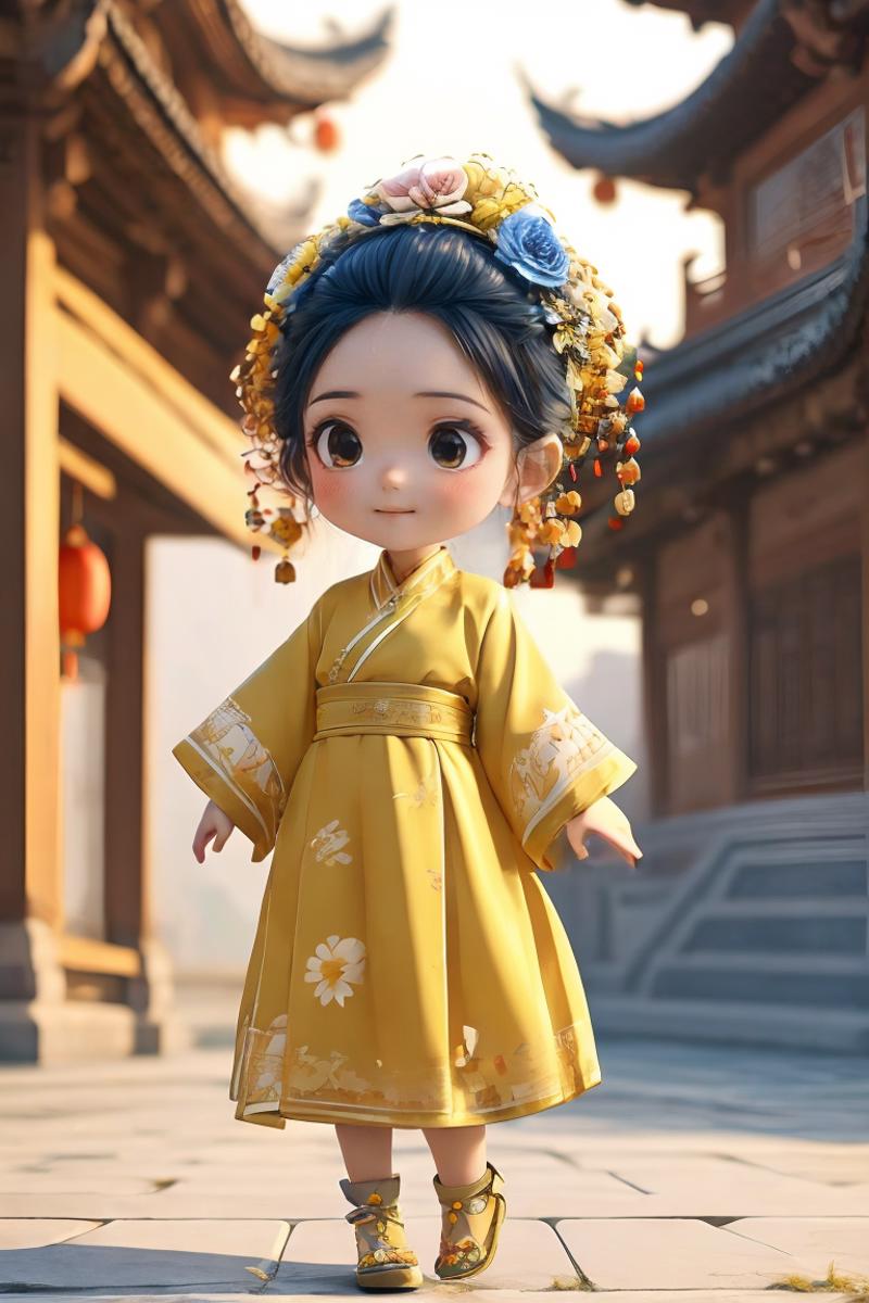 406351-3393395532-Xunpu,masterpiece, high quality,1girl,xunpu, chinese clothes, yellow dress, flower print, hair flower_blue,danceing, full body,a.png